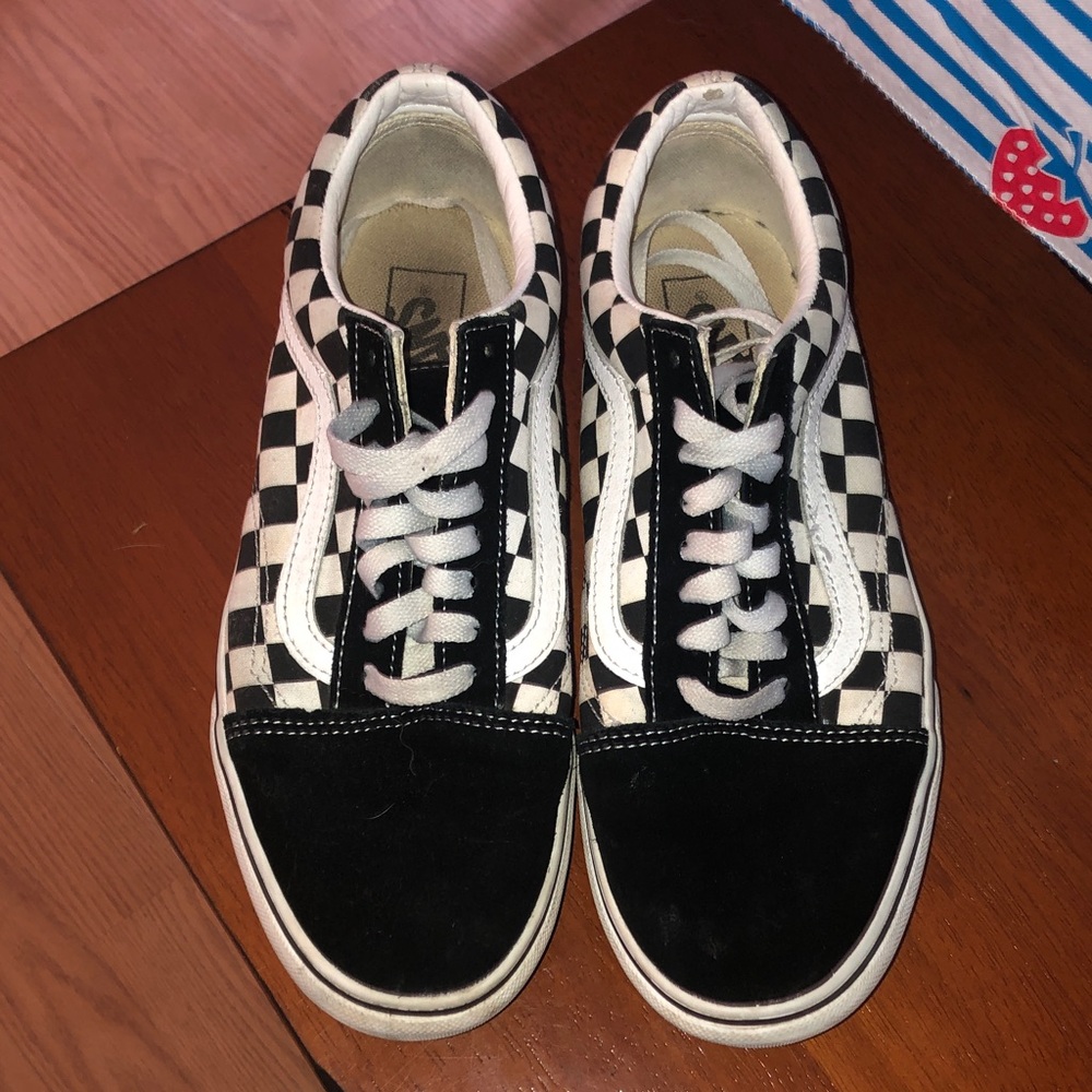 Vans old skool checkered sneakers men’s 8 women’s 9.5